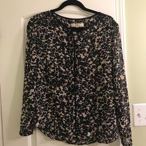 Button down sheer blouse